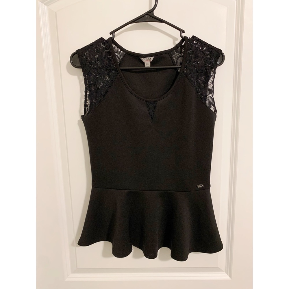 Peplum black top